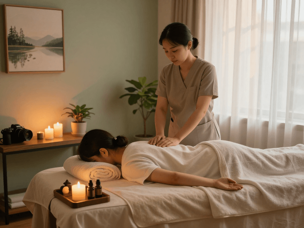 Experience relaxation with 인천출장마사지 in a tranquil massage studio setting filled with soothing ambiance.