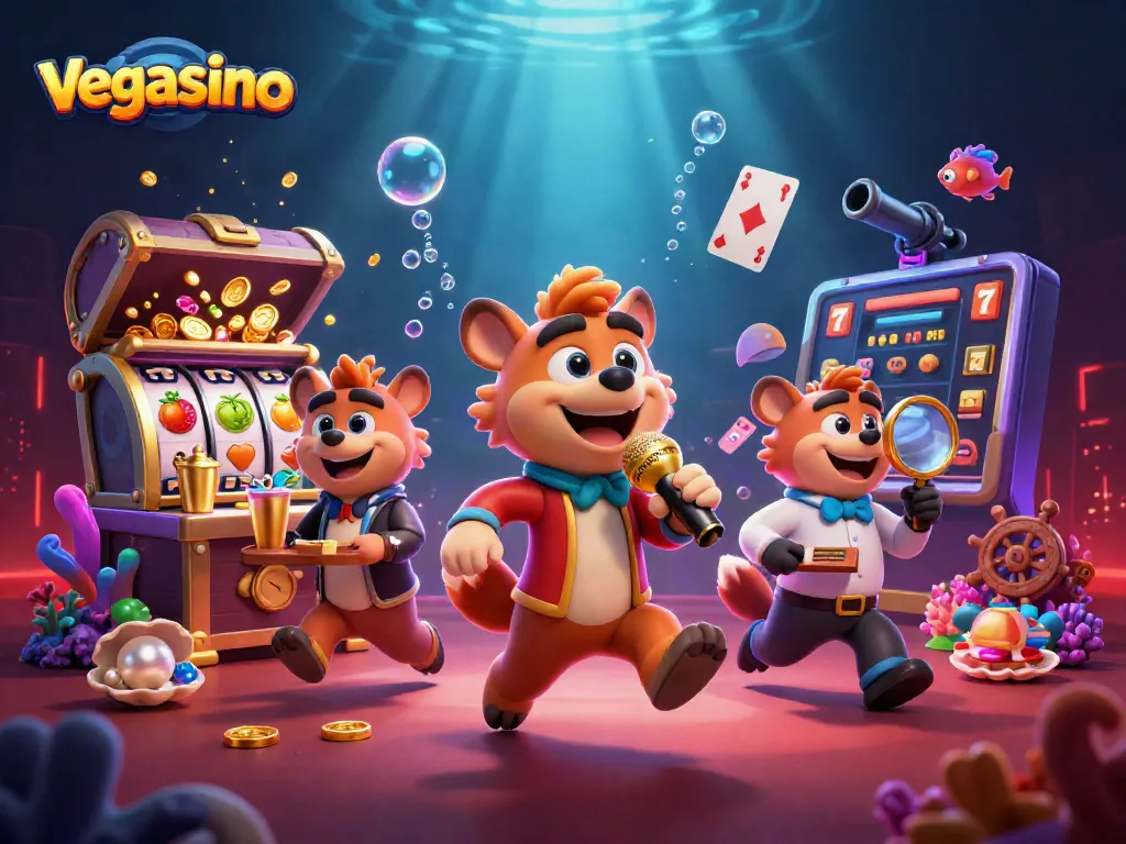Experience the thrills of vegasino with playful hyenas in a vibrant comedy casino club and dynamic game elements.