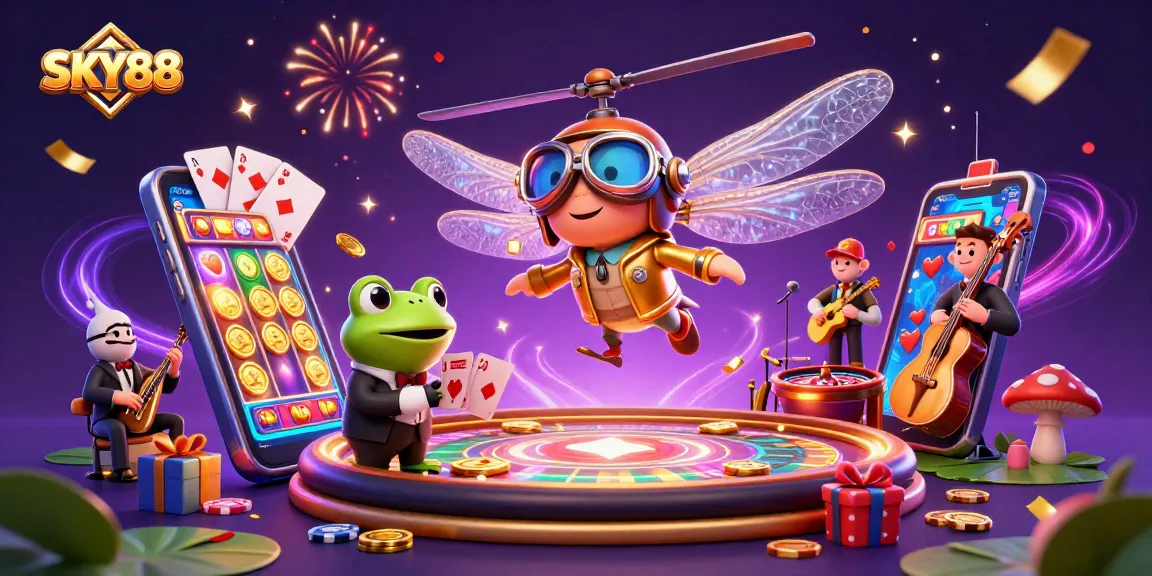Engage in exhilarating casino experiences at SKY88 with thrilling games and charming characters.