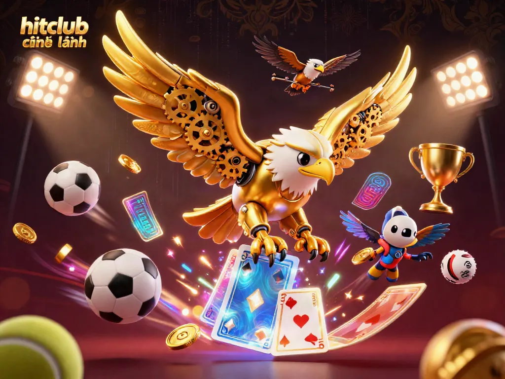 Experience thrilling gaming with hitclub chính hãng in a vibrant 3D casino environment.