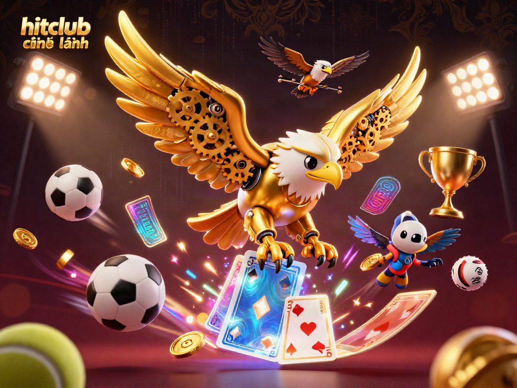Experience thrilling gaming with hitclub chính hãng in a vibrant 3D casino environment.