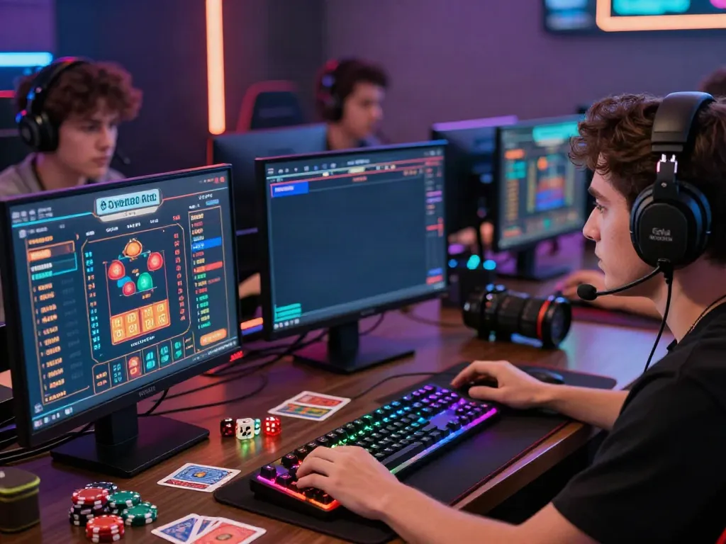 Dewacash Asia online gaming players engaging in live betting in a vibrant digital environment.