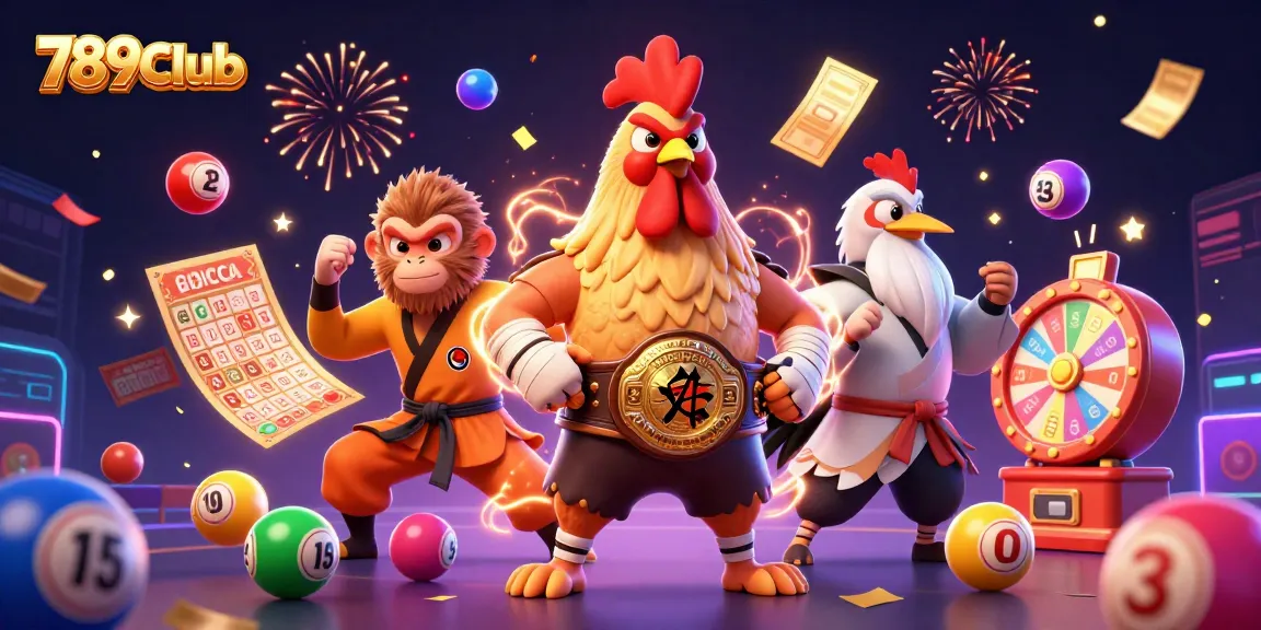 Experience the excitement of 789Club with vibrant characters in a dynamic casino scene.