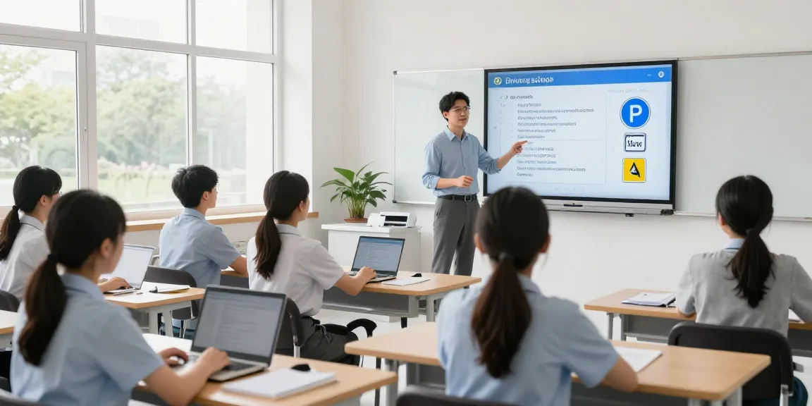 Fahrschule Zürich mit modernen Lehrmethoden und motivierten Fahrlehrern, die den Schülern Theorieprüfungen näher bringen.