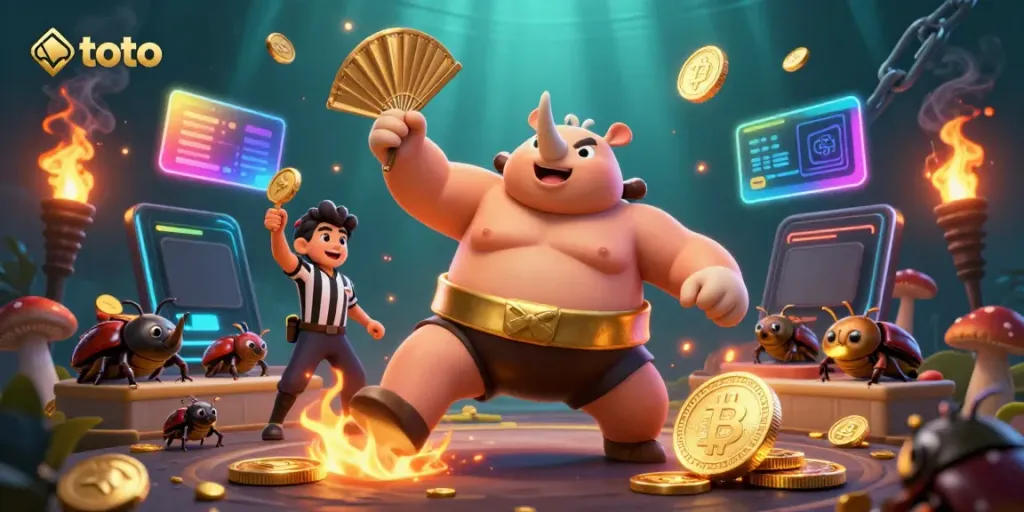 Experience thrilling toto gaming as the rhinoceros beetle champion unleashes winning coins!