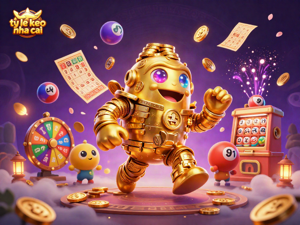 Engage with ty le keo nha cai through a vibrant 3D illustration featuring exciting casino elements.