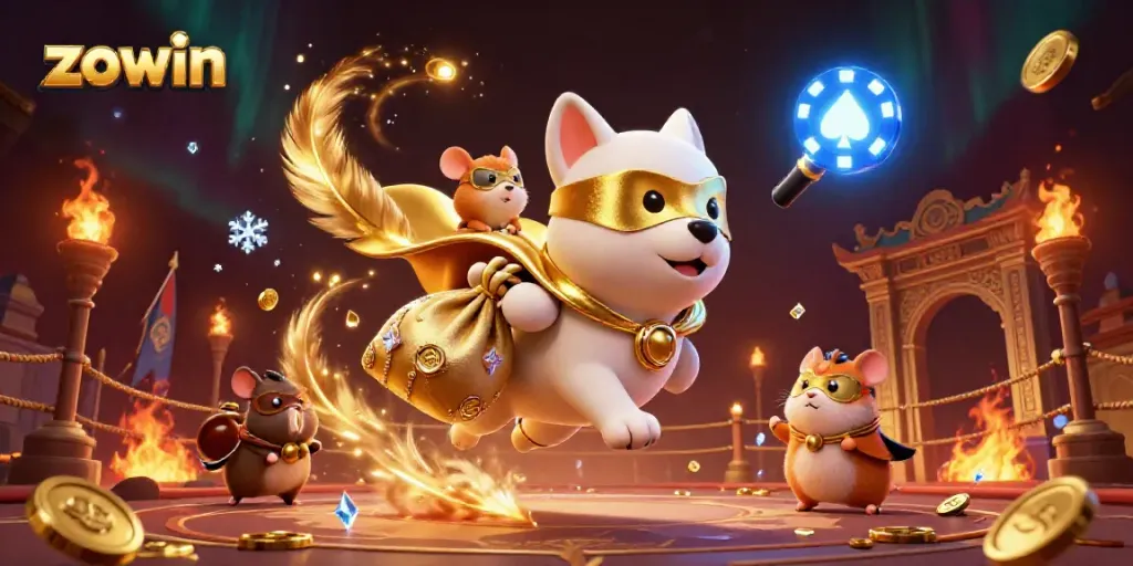 Experience thrilling gameplay with Zowin's dynamic superhero scene and casino elements.