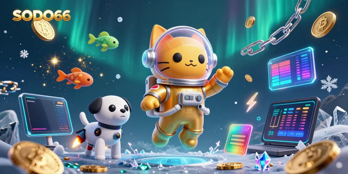 Experience thrilling games with SODO66 in this vibrant, dynamic casino illustration.