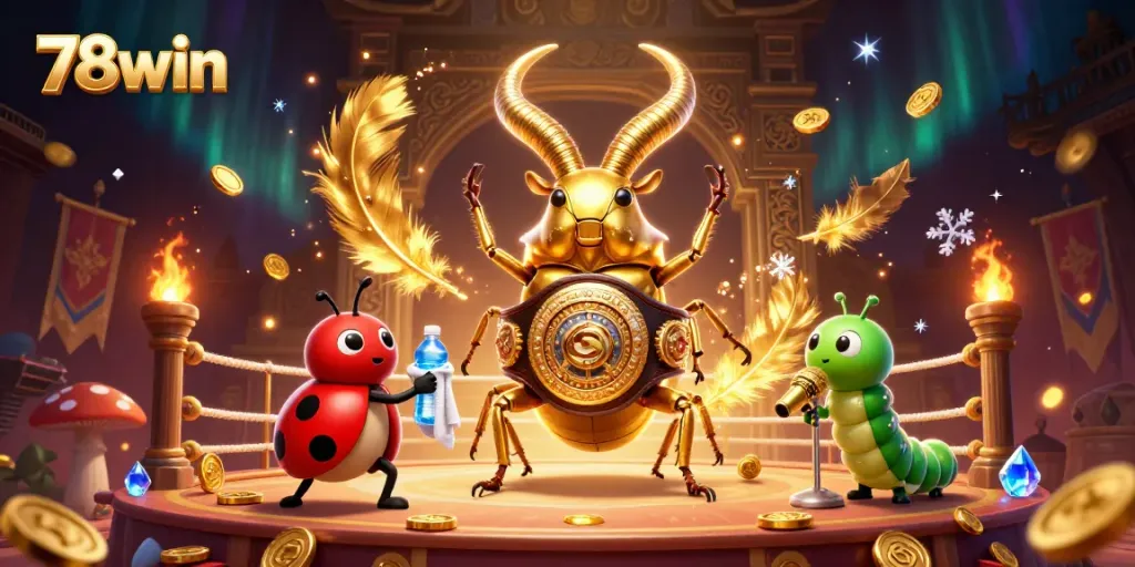 Engage with thrilling 78win gaming adventures amidst a dynamic battle scene featuring vibrant, cartoonish characters.