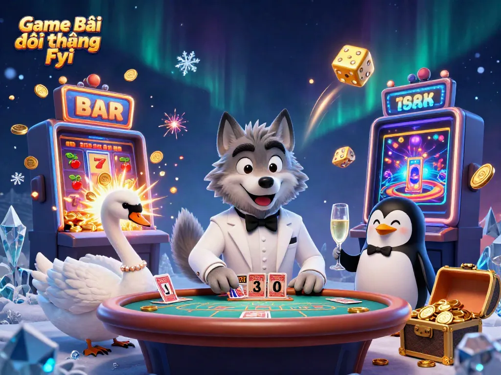 Experience Game Bài Đổi Thưởng Fyi with a glamorous casino scene featuring vibrant characters and thrilling elements.