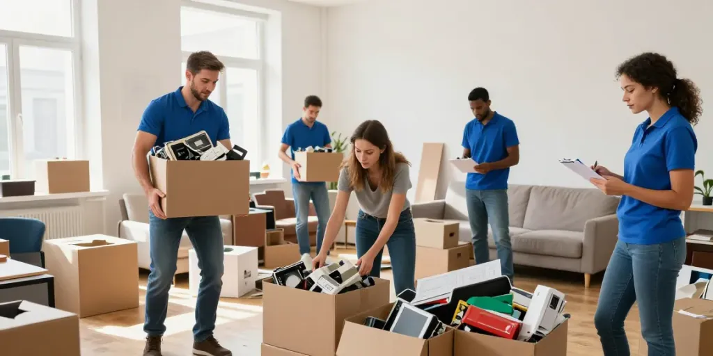 Entrümpler Wien Team bei der professionellen Wohnungsentrümpelung in Wien