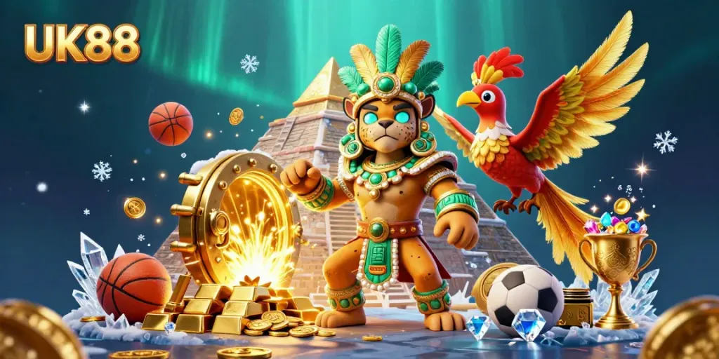 Experience thrilling sports betting at UK88 with dynamic characters and rich treasure elements.