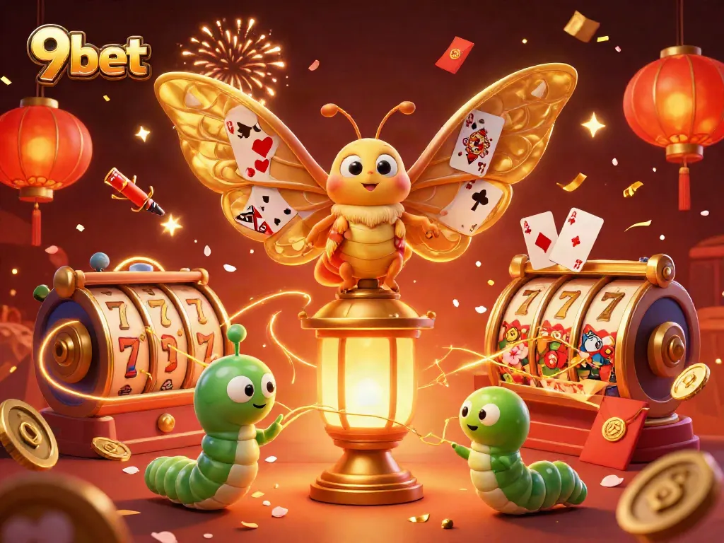 Experience thrilling gameplay at 9bet with a vibrant scene of enchanting casino elements and unique characters.