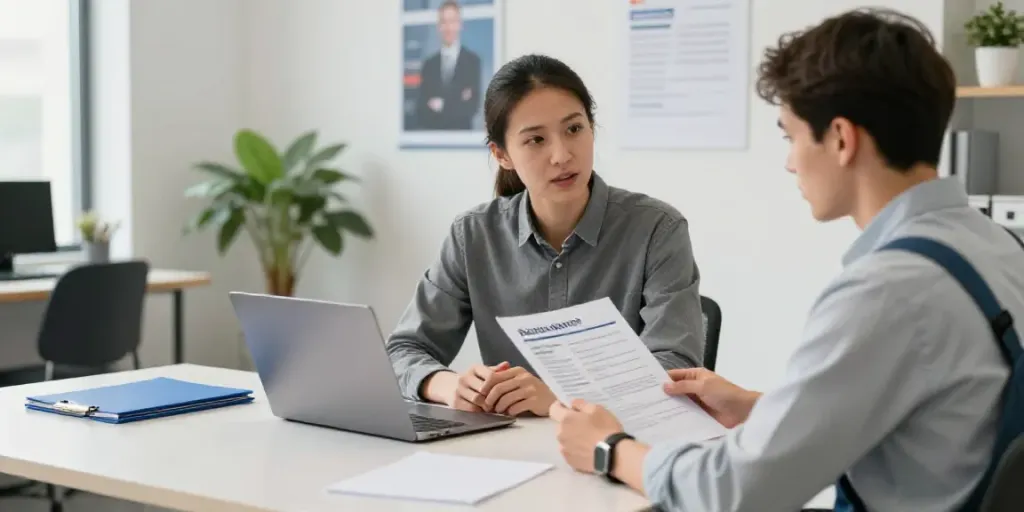 Professionelle Personalvermittlung durch OSTBRÜCKE mit qualifizierten polnischen Mitarbeitern im Gespräch.