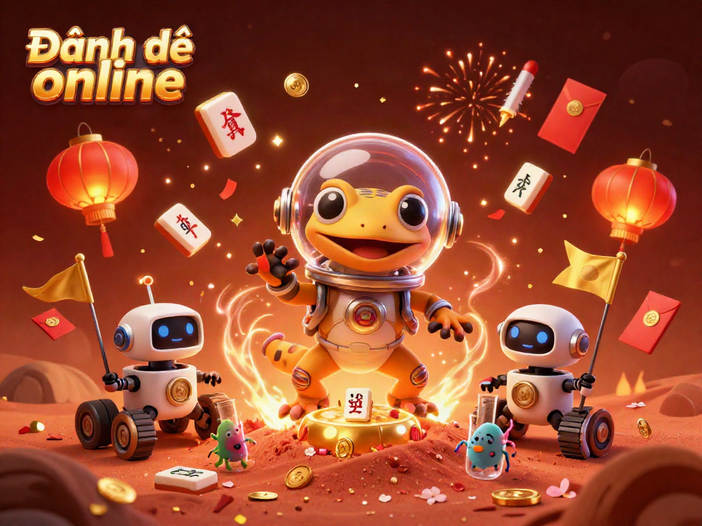 Experience the thrilling excitement of Đánh đề online amidst a vibrant alien casino scene.