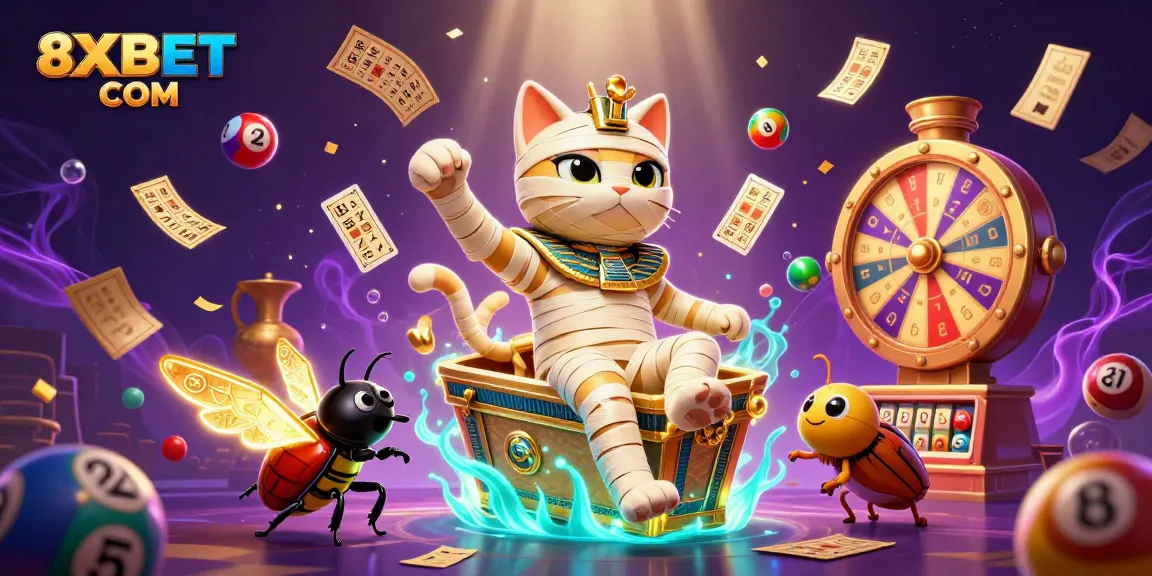 Engage with exhilarating games at 8XBET COM featuring golden sarcophagus and dynamic casino elements.