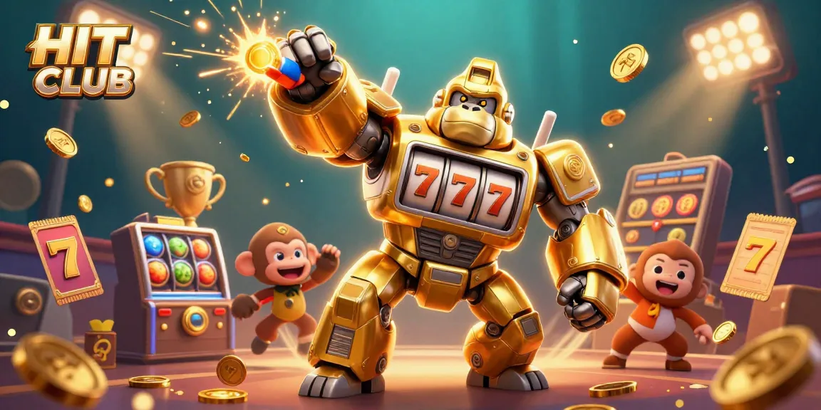 Experience exciting gameplay at HIT CLUB with dynamic 3D illustrations showcasing thrilling casino elements and vibrant action.