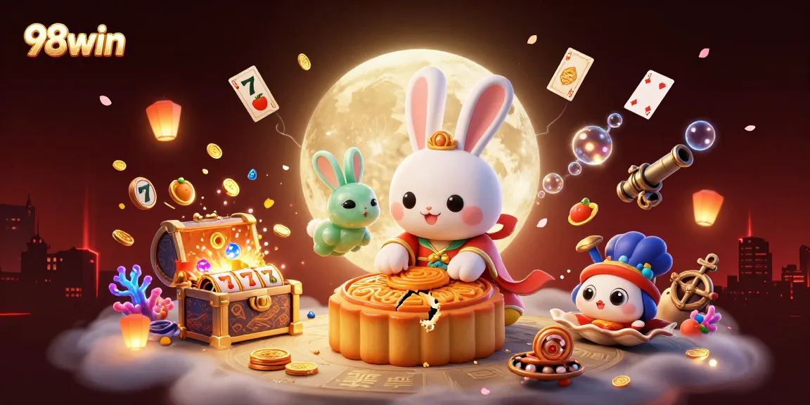 Engage in thrilling gaming with 98win's immersive 3D illustration showcasing the excitement of casino fun.