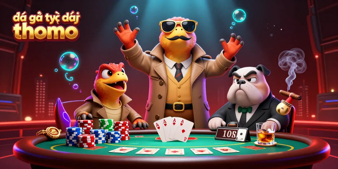 Experience the excitement of đá gà trực tiếp thomo with vibrant illustrations of raptors entering a VIP casino lounge.