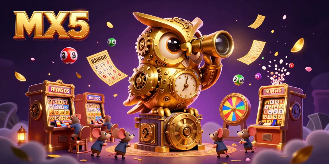 Experience the vibrant, animated world of MX5's casino with unique characters and dynamic elements.