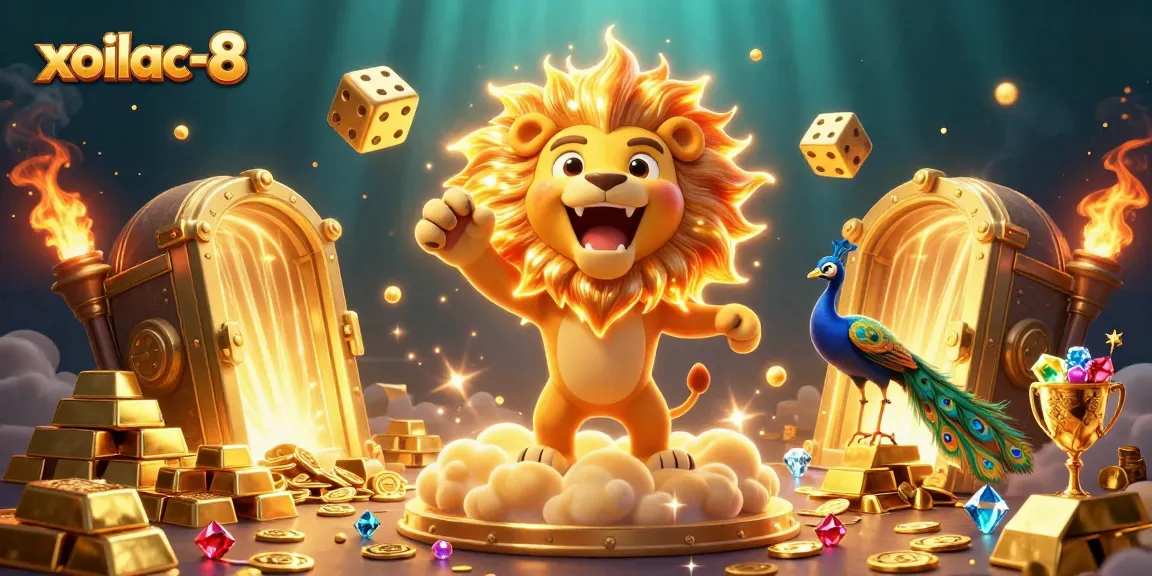 Xoilac-8 players enjoy a vibrant casino scene filled with golden treasures and lively characters in 2026