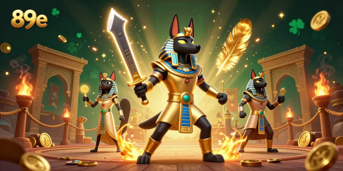 Experience the thrill of 89e gaming with Anubis and Bastet amidst rich elements of excitement.