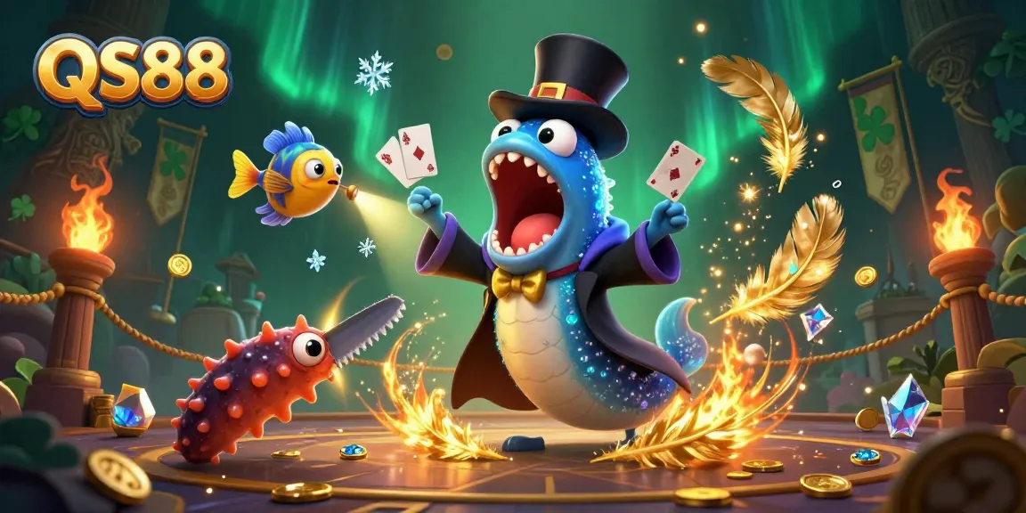 Experience the excitement of QS88 with a dazzling magic show featuring unique sea creatures performing in an underwater casino.