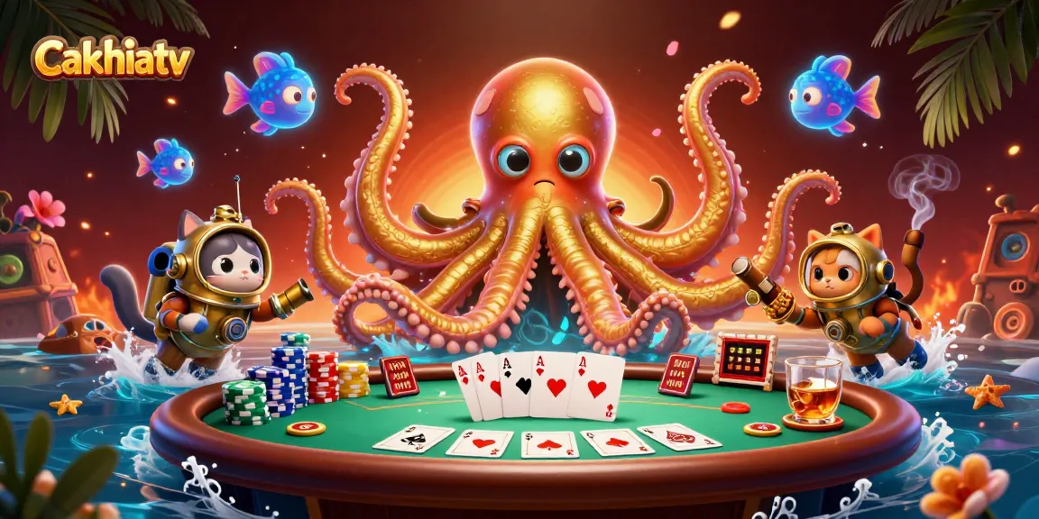 Cakhiatv showcases an immersive 3D gaming scene filled with animated casino elements and vibrant characters.
