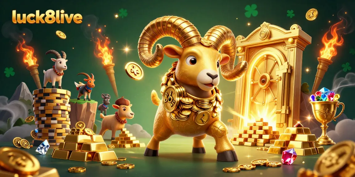 Engage in thrilling gameplay at Luck8live with dynamic elements and golden treasures swirling around.