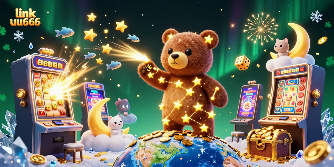 Spin fortuitously with link uu666 in this vibrant 3D casino-themed illustration packed with excitement.