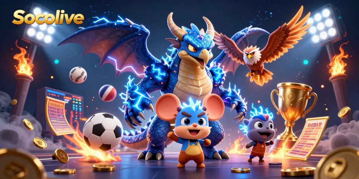 Socolive offers thrilling sports betting experiences with dynamic 3D graphics and engaging elements.
