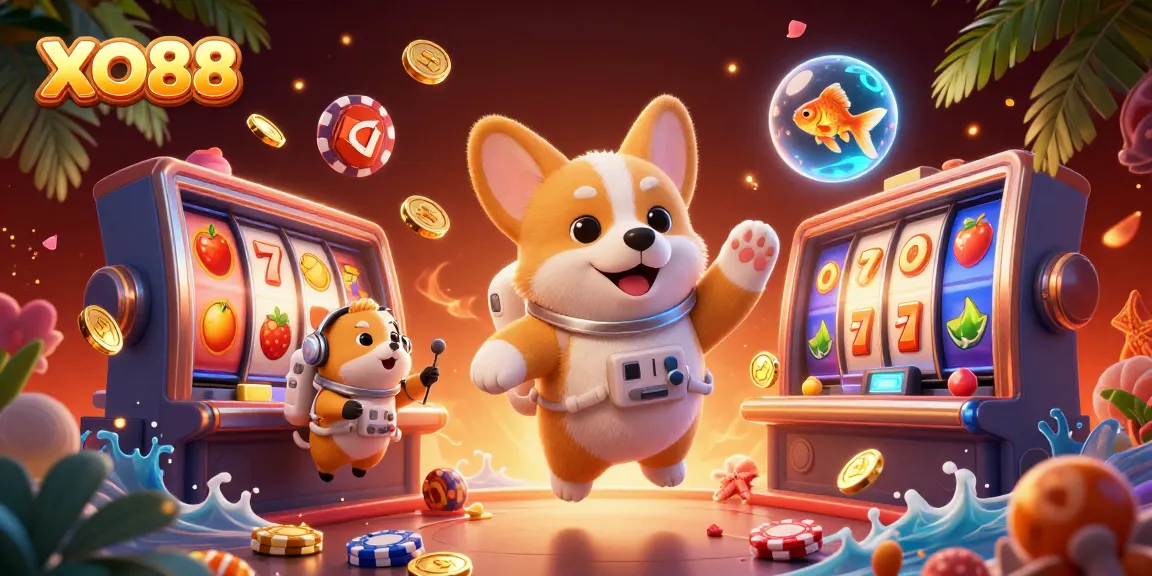Experience thrilling gameplay with XO88 in a vibrant, imaginative space casino illustration