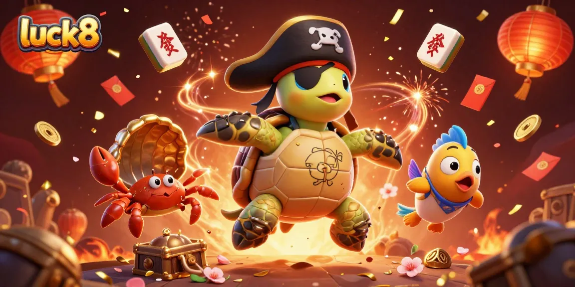 Win big at luck8 with dynamic gaming illustration featuring vibrant casino elements.