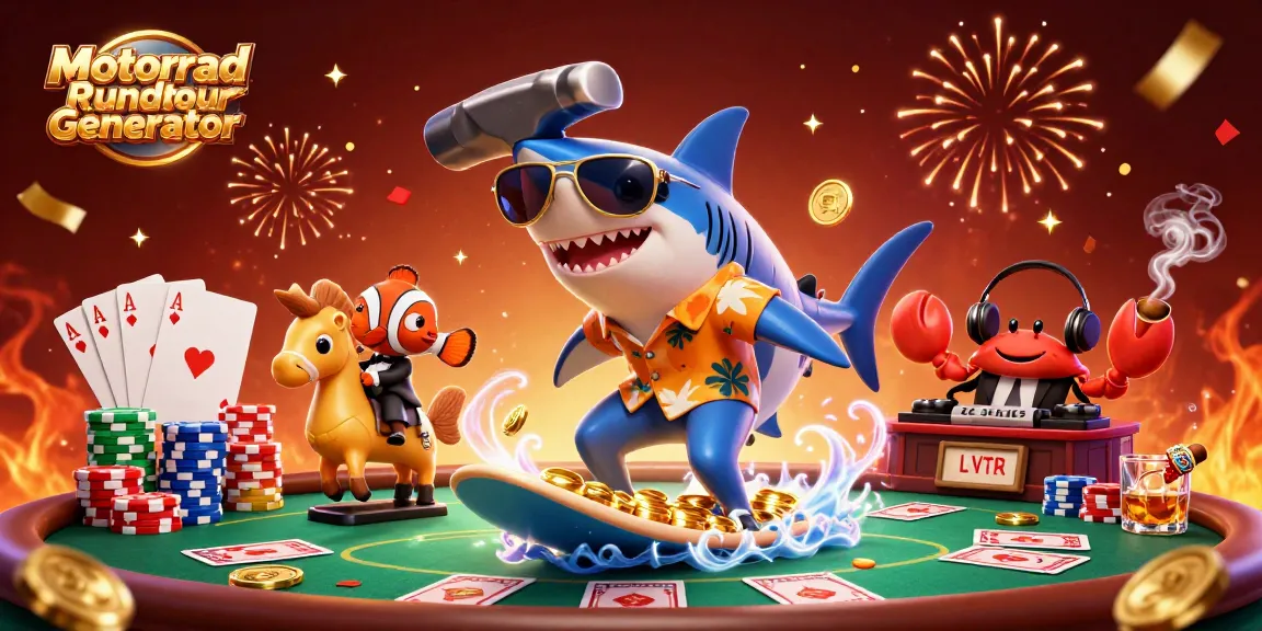 Experience the thrill with Motorrad Rundtour Generator as characters engage in a vibrant gambling scene!