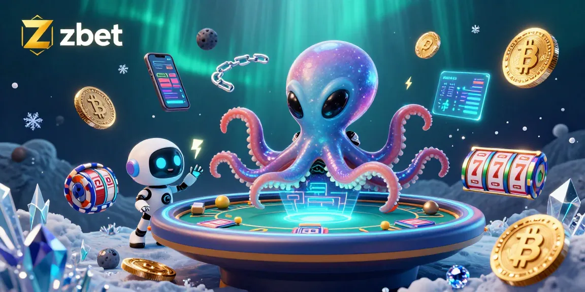 Engage with zbet's thrilling poker adventures featuring an alien octopus and crypto elements.